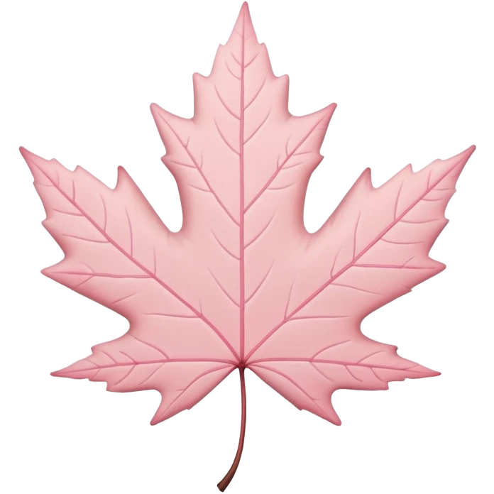 soft pastel pink maple leaf emoji