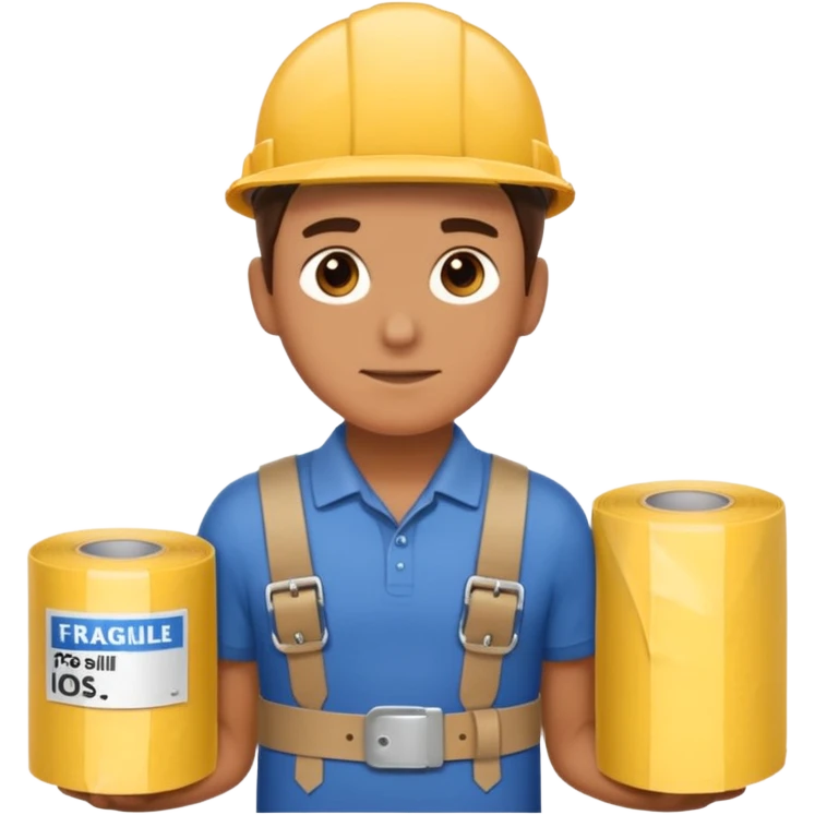 Apartment Mover, Fragile-Label Runner hold tape belt. emoji