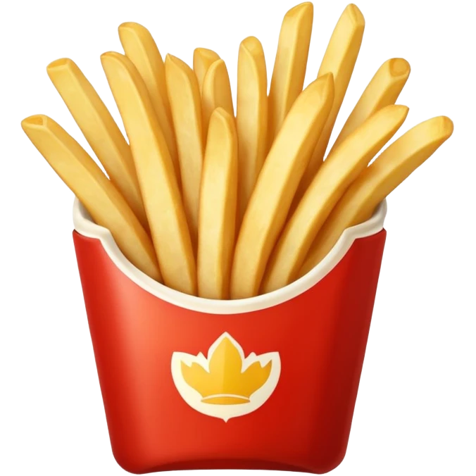 serving of french fries with mayo and ketchup emoji