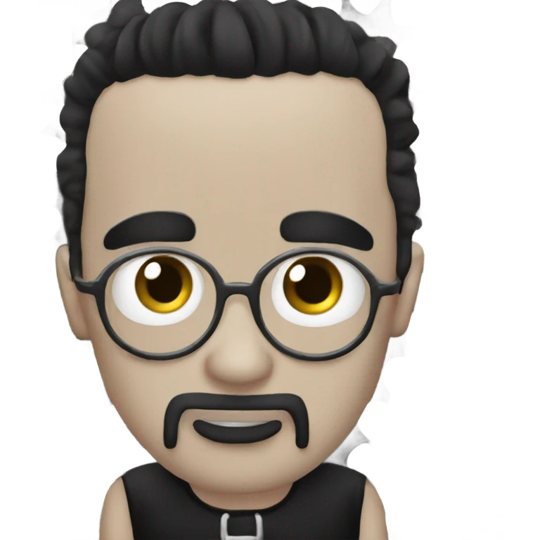 Goth guy with squish mellows emoji
