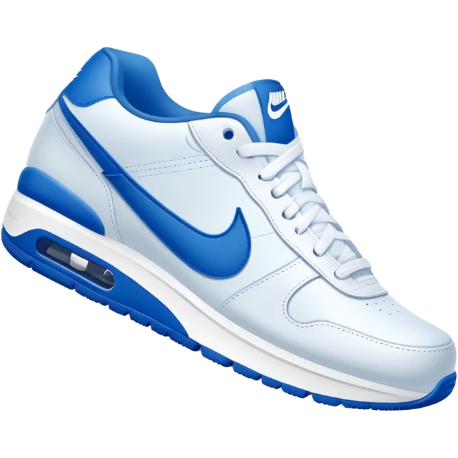 blue Nike shoe with white swoosh emoji