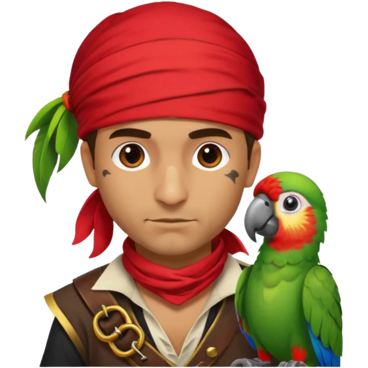 pirate and parrot emoji