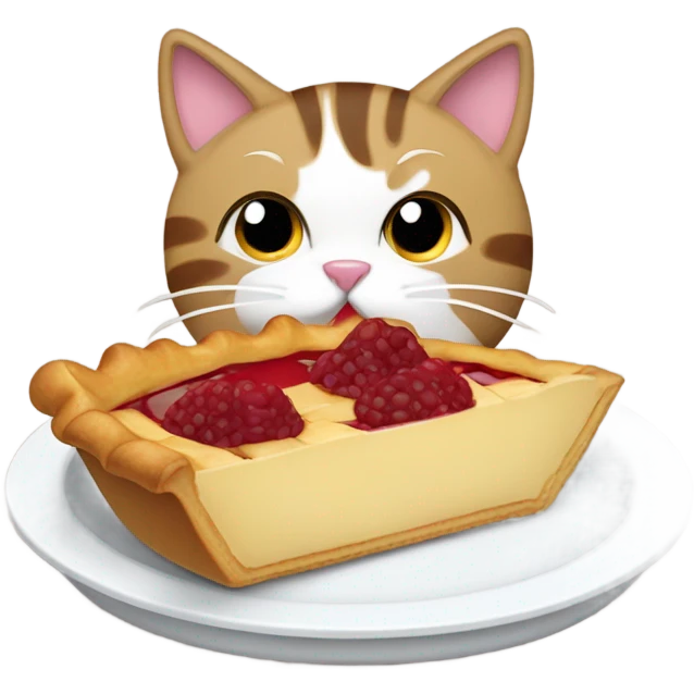 cat eating pie emoji