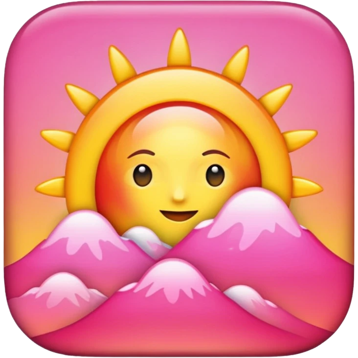 Sunrise pink yellow orange light red  emoji