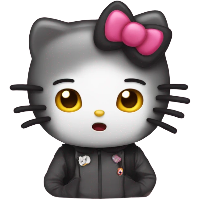scared hello kitty emoji