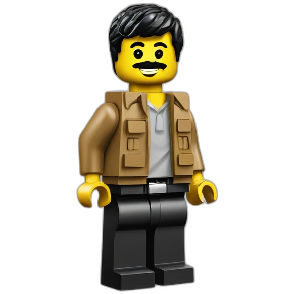 el chapo smiling full body lego emoji