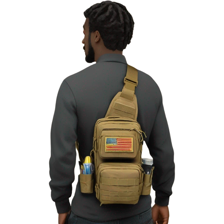 Crossbody tactical sling bag emoji
