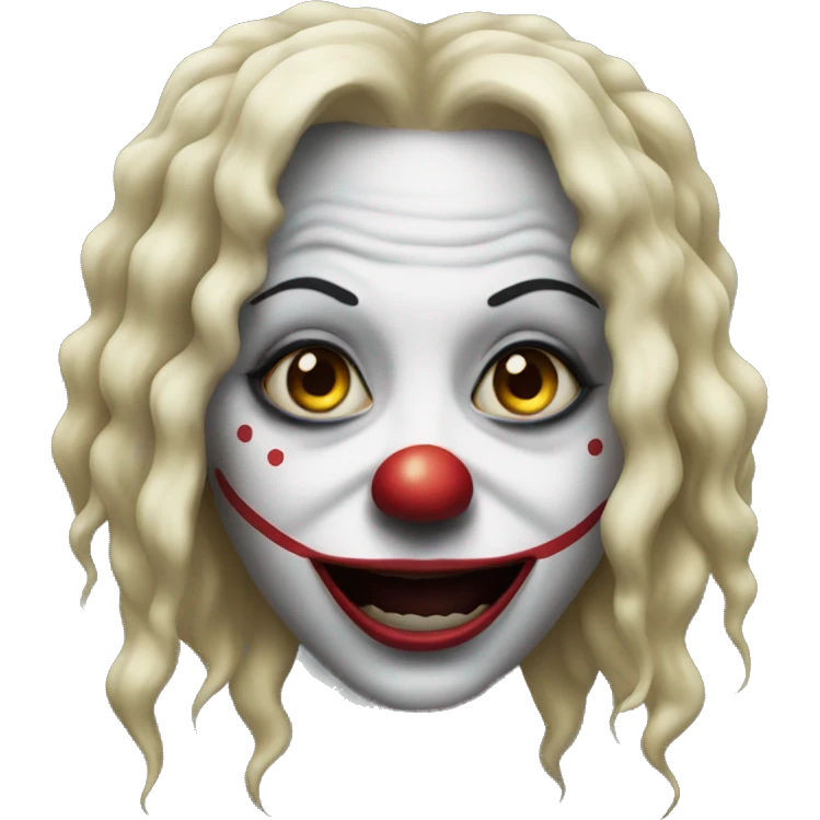 scary girl clown face emoji