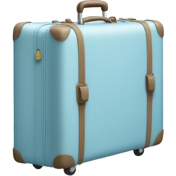 Light blue suitcase with wheels emoji