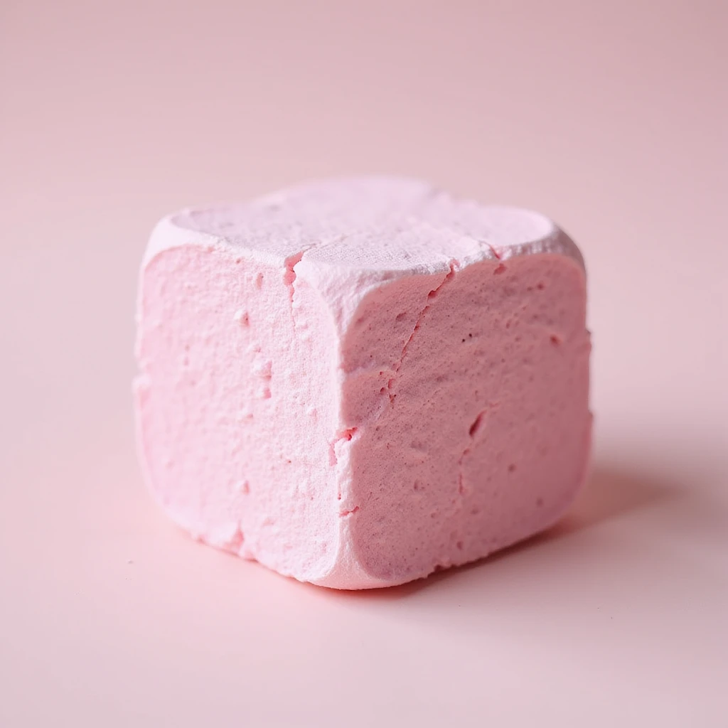realistic pink marshmallow, photorealistic style emoji
