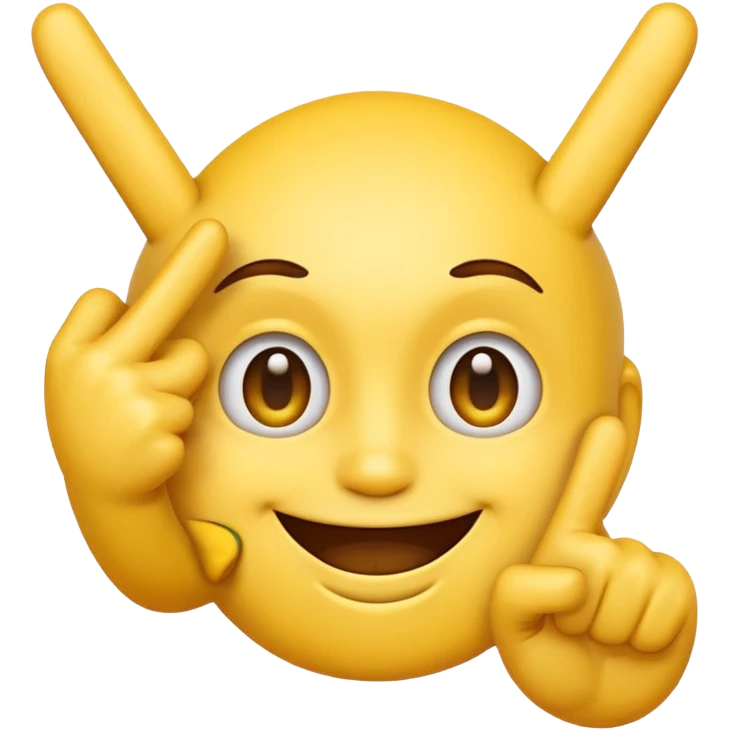 A normal emoji with 2 middle fingers emoji
