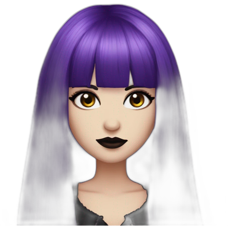 Elissabat-with-bangs-long-hair-dark-purple-and-black-vampire-goth-makeup emoji