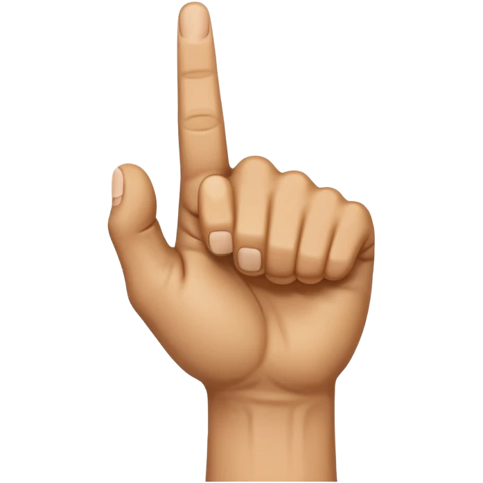 Backside of the Fist with the pointer finger knuckle up emoji