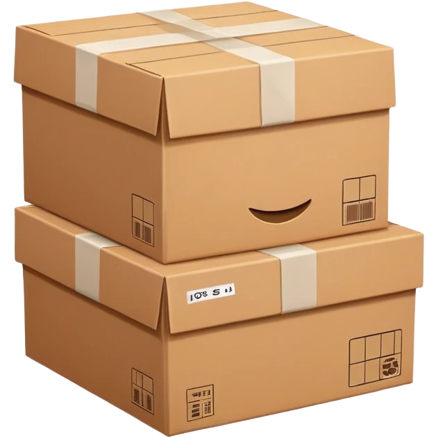 stacked shipping boxes emoji