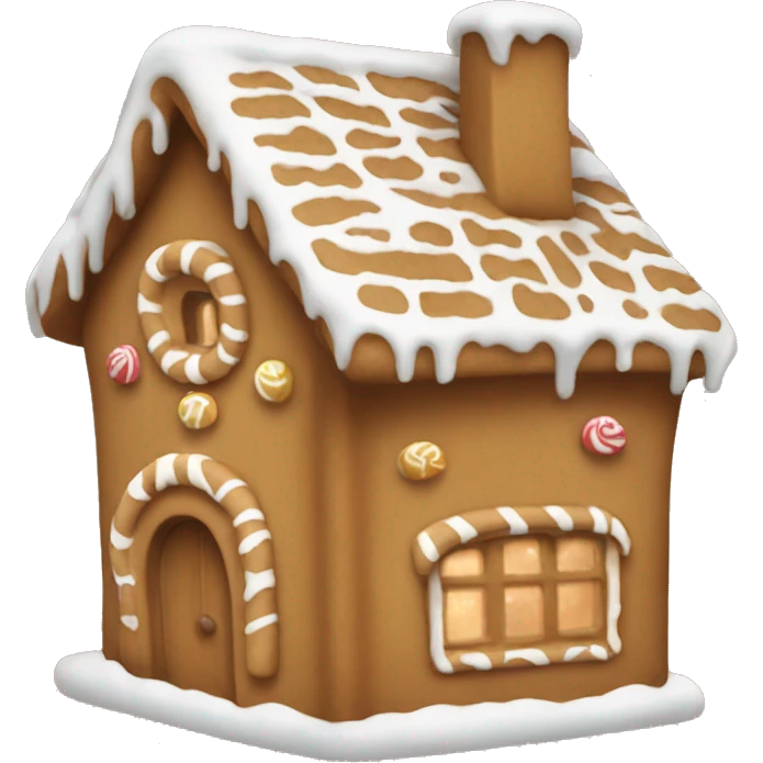 Cosy beige gingerbread house  emoji