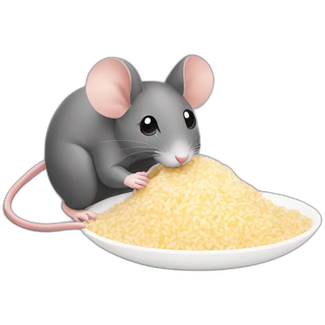 mouse eat rice emoji