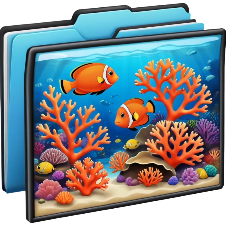 folder with coral picture  emoji