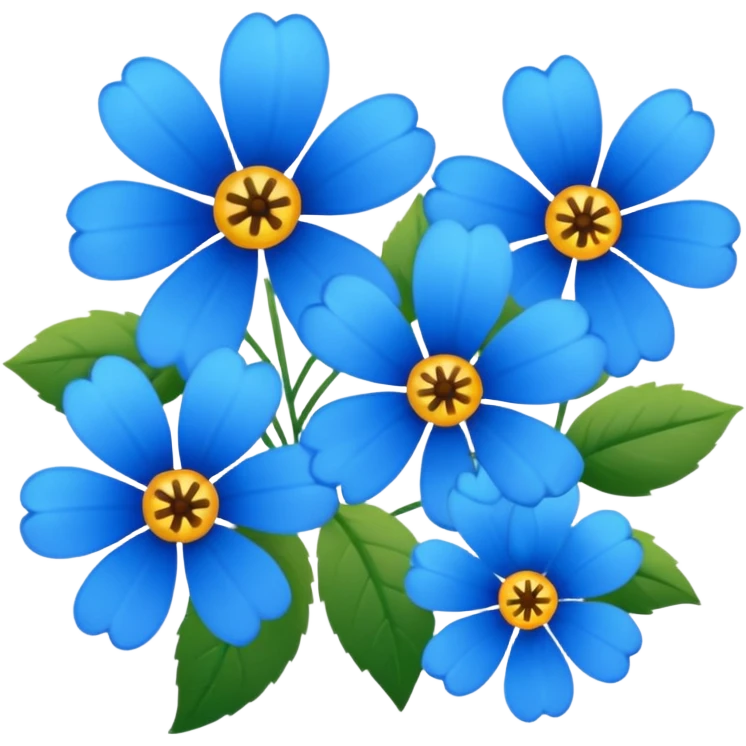 Flores azules emoji