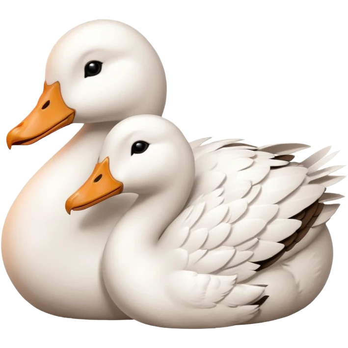 2 geese sleeping together emoji