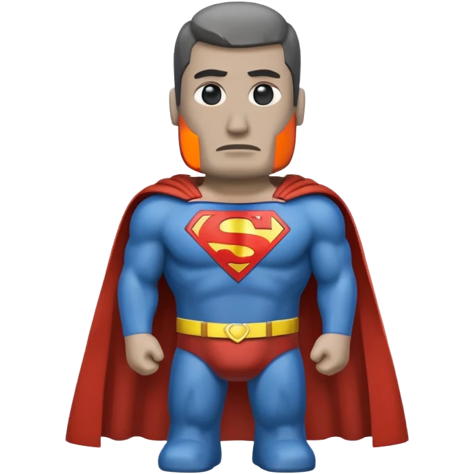 a moai emoji with a superman cape emoji