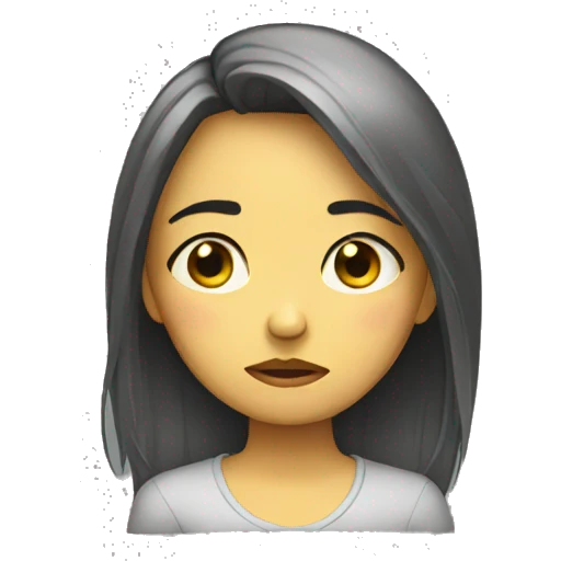 Girl being sad emoji