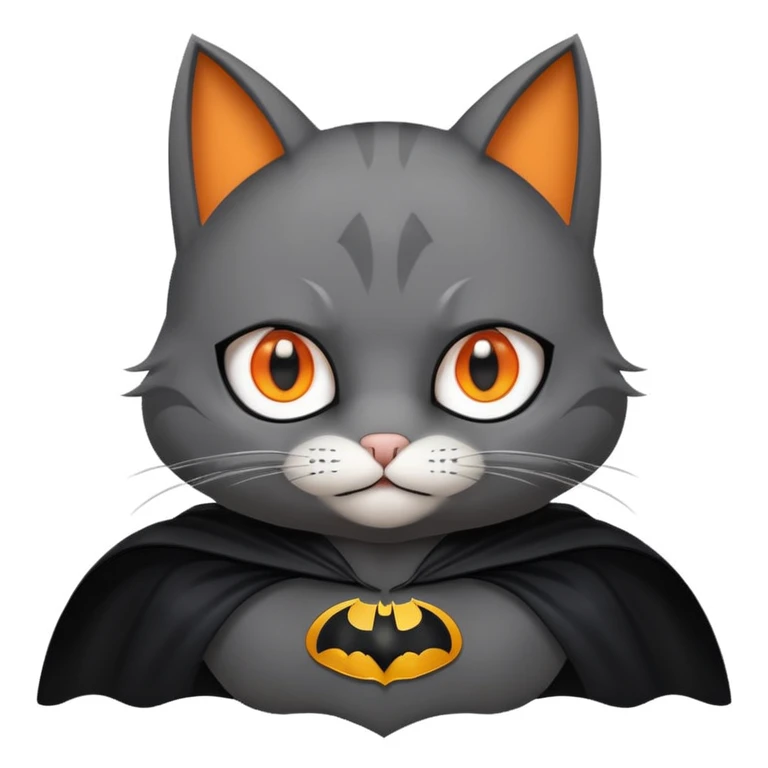 Cat in Batman costume emoji
