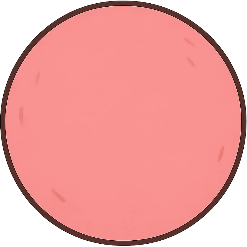 flat toon style pink circle with no outline emoji