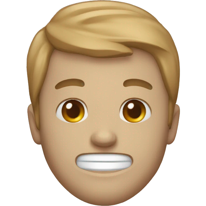 Un homme qui pleure mais qui garde le sourire emoji