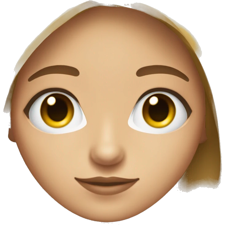 avatar de una chica blanca de ojos marrones y pelo negro corto bob emoji