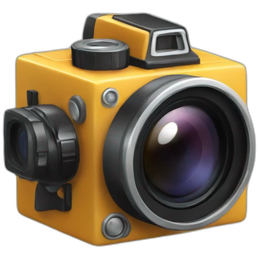 camera dans un cube emoji