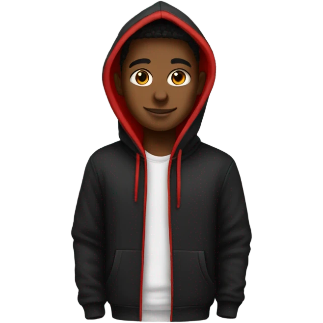 Black and red hoodie  emoji