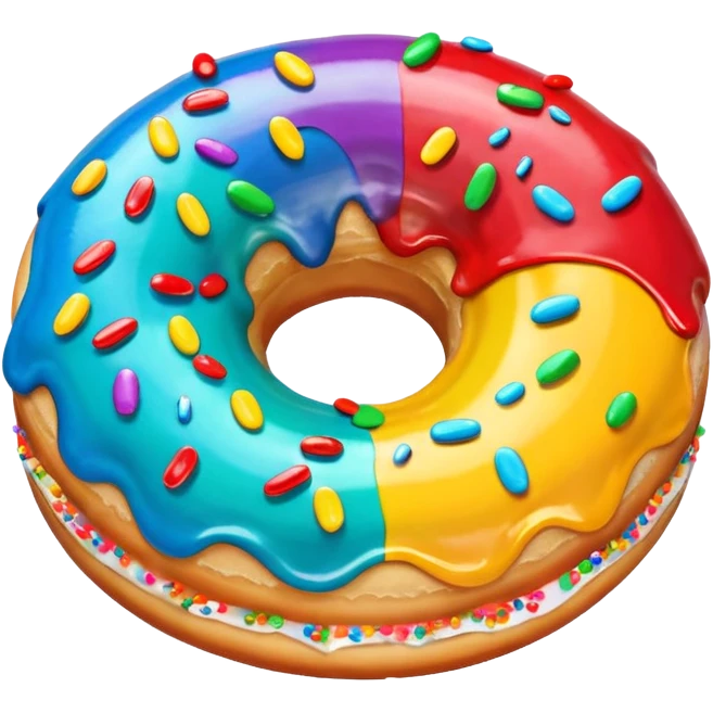 amazing rainbow donut emoji