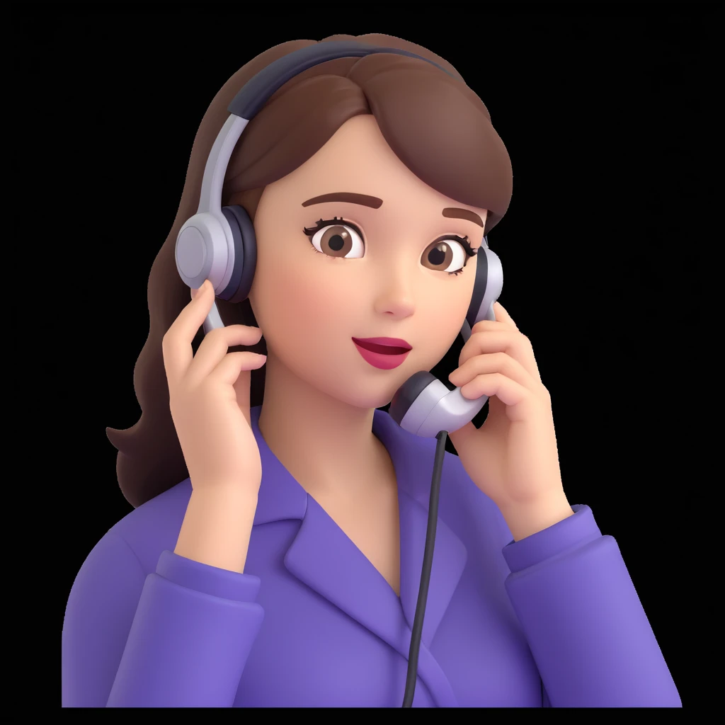 girl talking on phone, close up pose emoji