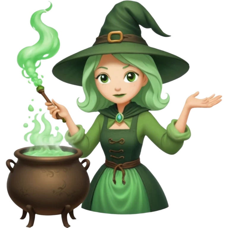 green witch cooking potion emoji