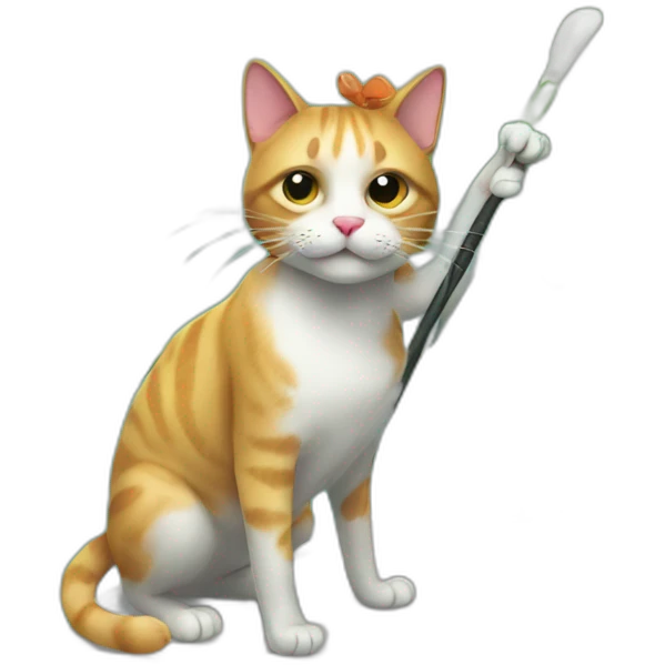 Cat on paddleboard emoji