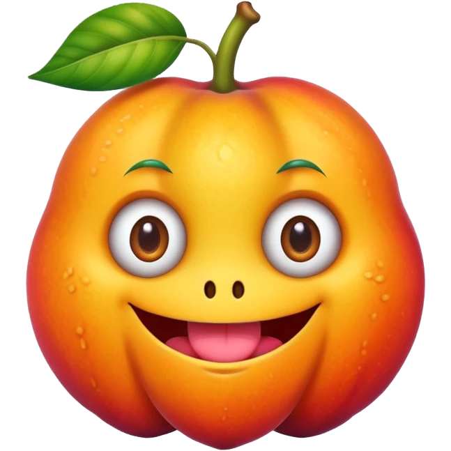 Cute monster Fruit. emoji