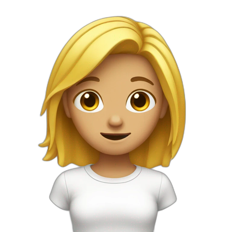 Fille qui fait un dab emoji