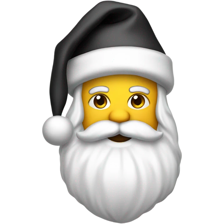 Santa with black and yellow hat emoji