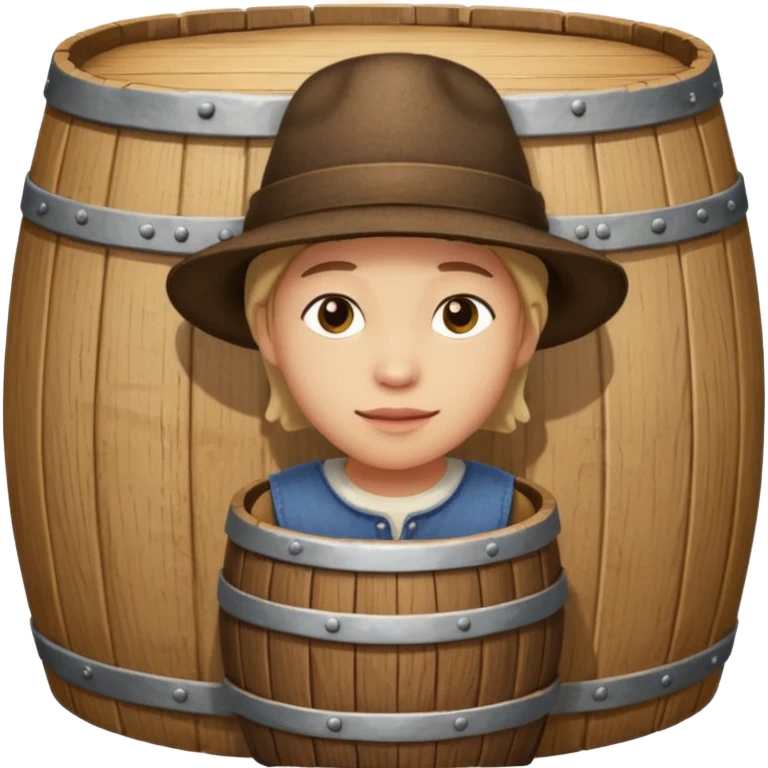 Personagem chaves dentro de seu barril  emoji