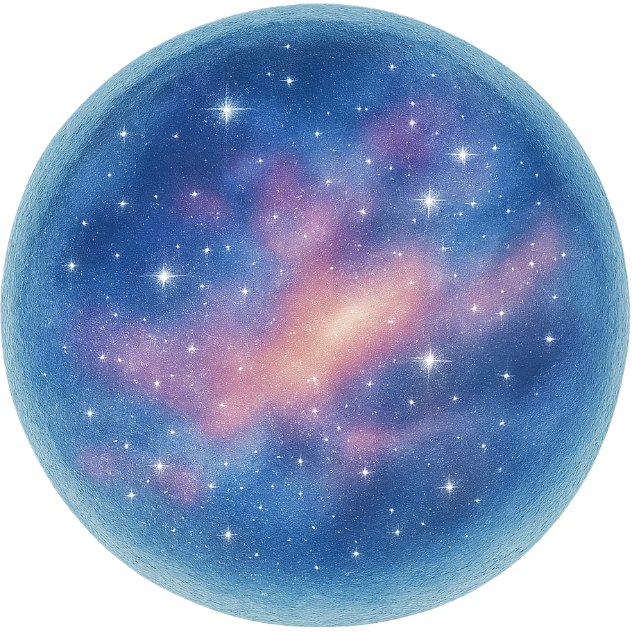 dreamy and magical galaxy nebula orb with soft gradients emoji