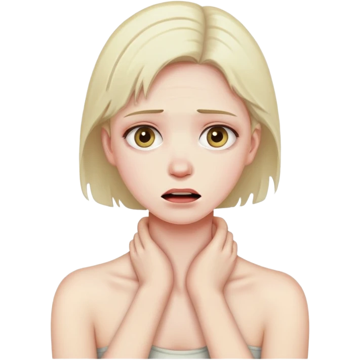 Fake choking yourself trend emoji