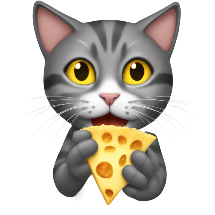 Cat eating light emoji