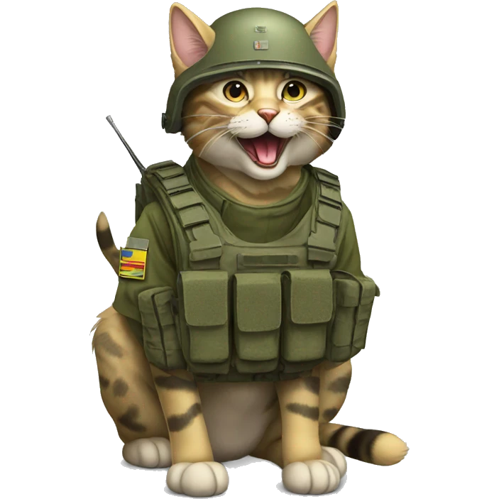 Ukrainian military cat (air defense) emoji