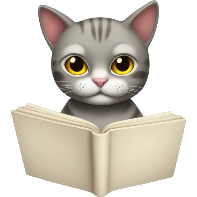 Reading cat emoji