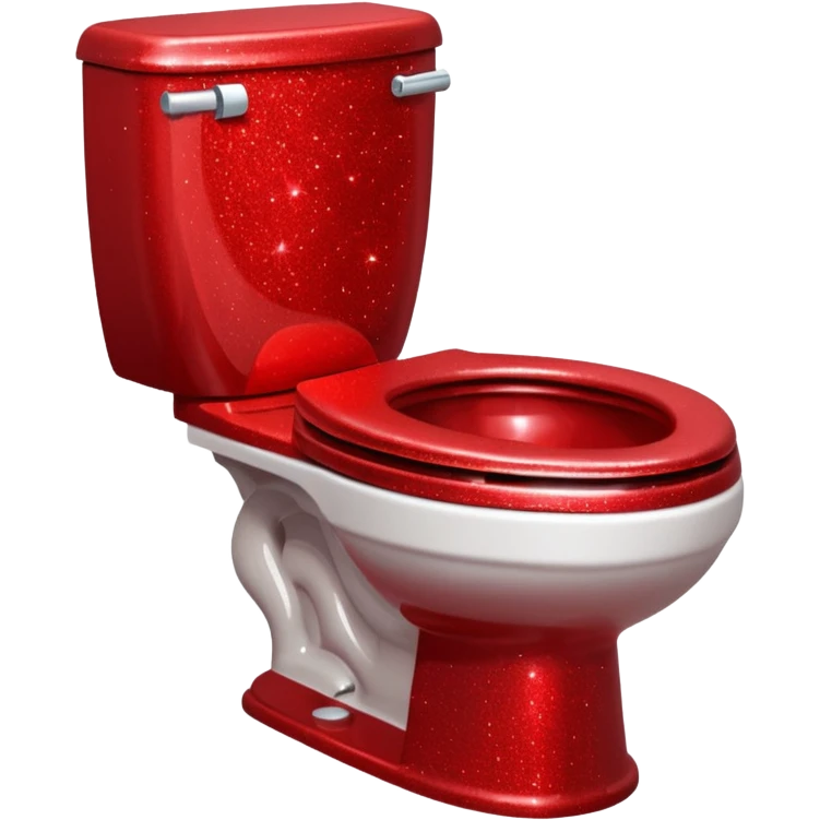 red glitter toilet emoji