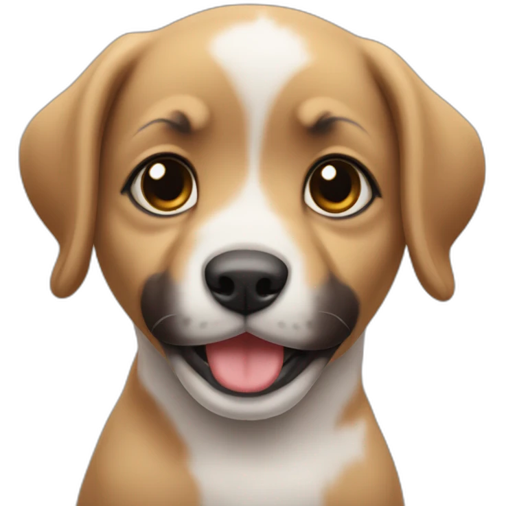 Very cute puppy exsiting emoji
