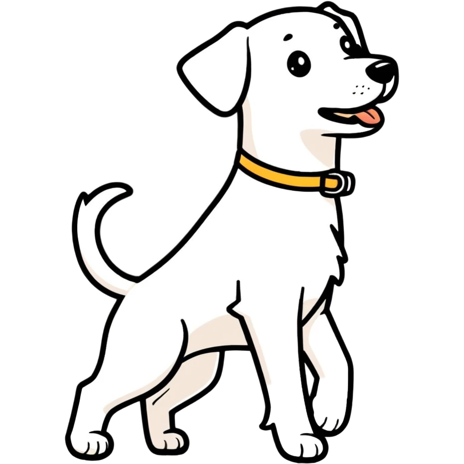 Dog walking on hind legs emoji