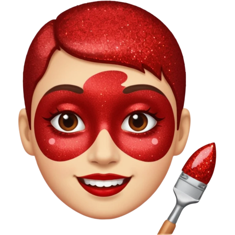 red glitter artist emoji