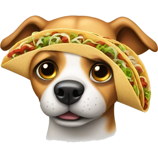 Dog with taco emoji