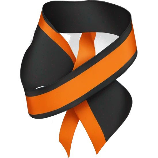 St. George's ribbon black and orange z emoji